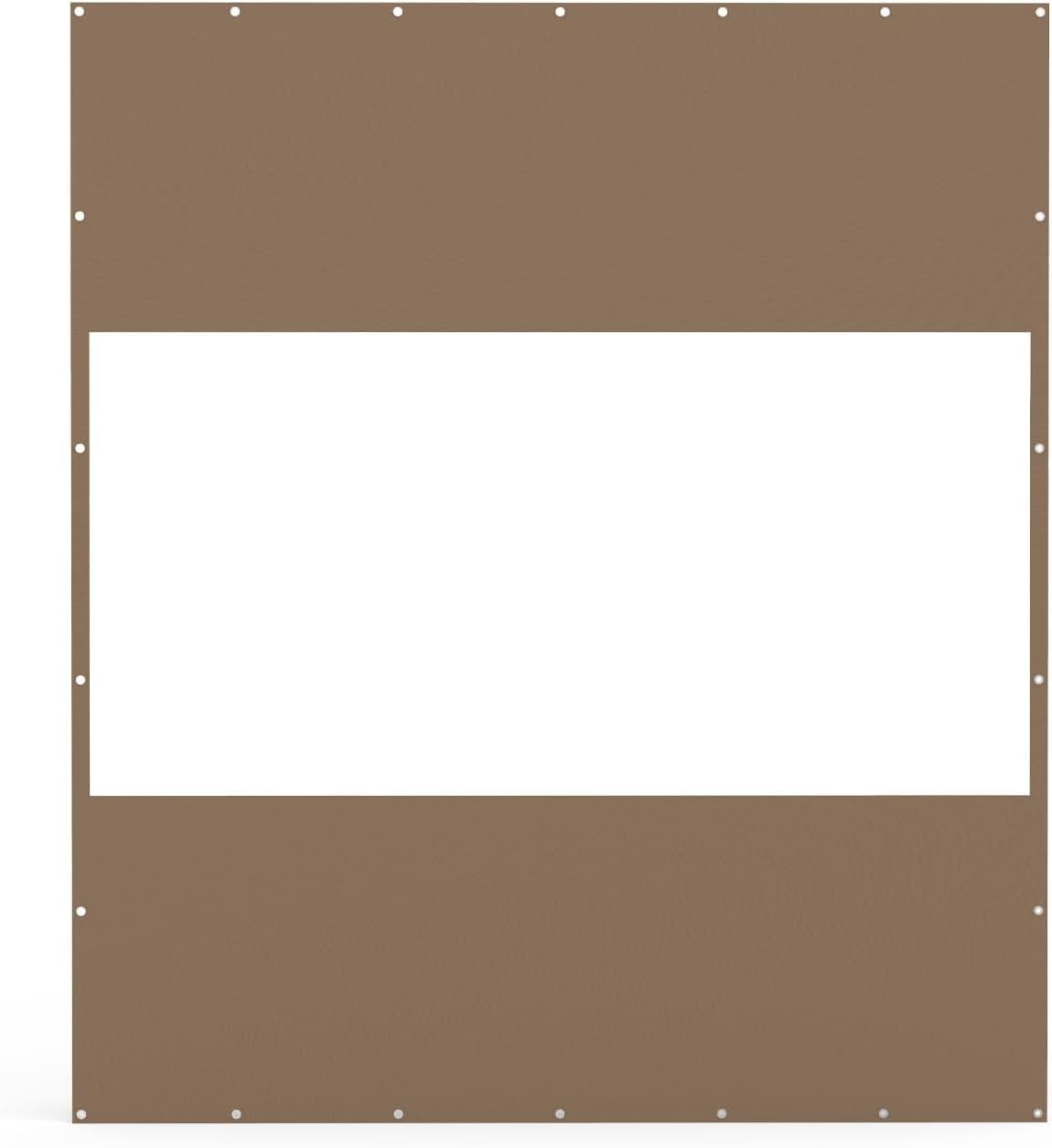 Outdoor Weather Curtain, 18 oz PVC Polyester, Brown, 10' 10'