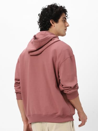 Image of Urbano Fashion Men's Cotton Solid Oversized Hooded Neck Sweatshirt
