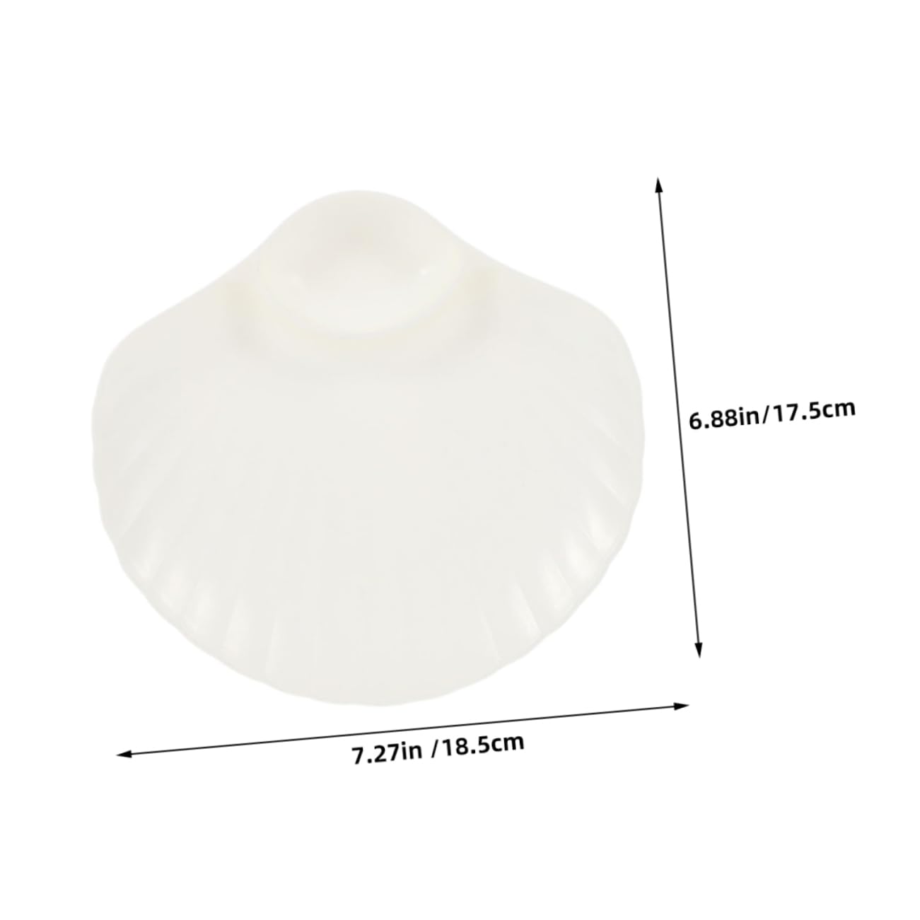 Hemobllo 4Pcs Shell Shaped Dumpling Plate Food Serving Platter with Sauce Compartment Versatile Tray for Sushi Appetizers and Snacks Pearl