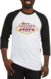 CafePress What Happens at Grandpa's Baseball Baseball Shirt