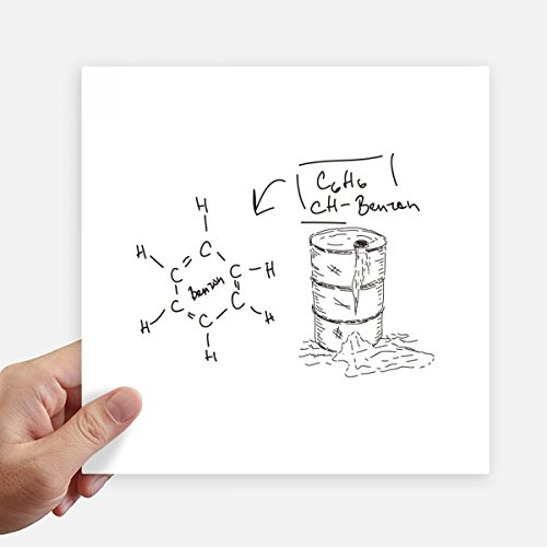Decal benzène chimique 4 pièces stickers carrés 20 cm multicolores - 2