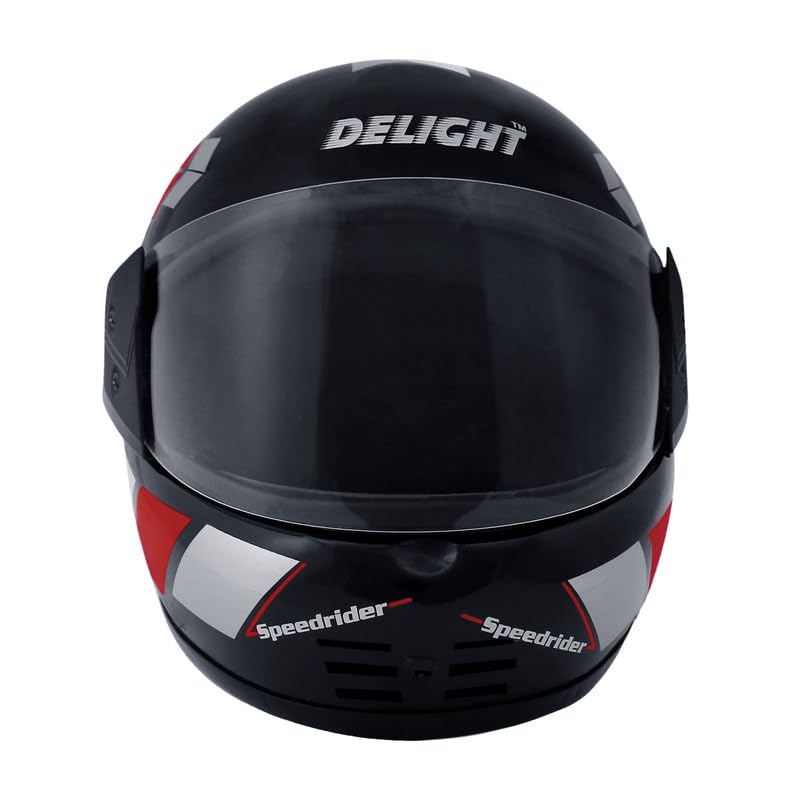 Image of Strong and Durable Stylish Matt Finish Full Face Scooty and Motorbike Helmet | Scratch Resistance and Silicone Glass Protection - RED