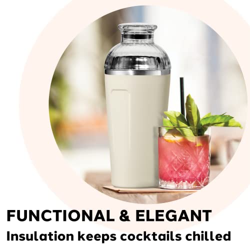 image for OGGI Groove Insulated Cocktail Shaker-16oz Double Wall Vacuum Insulate
