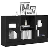 vidaXL Credenza Rovere Nero 120 x 30,5 x 70 cm Legno Multistrato, Mobile Sideboard Rectangolare, Soluzione di Stoccaggio per Soggiorno, Mobili Eleganti, Design Pulito