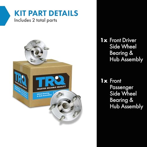 Image of TRQ Front Left and Right Wheel Bearing and Hub Assembly Set 2 Piece