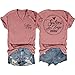 PIYEWO Sisters Trip Tshirts 2026, Girls Trip V Neck Tops for Women Holiday Travel Short Sleeve Casual Loose Fit Graphic Tees Rose Gold