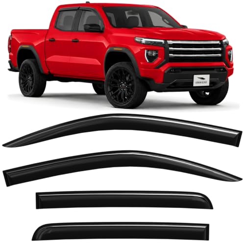 Voron Glass Tape-on Extra Durable Rain Guards for GMC Canyon 2023-2026 Crew Cab, Window Deflectors, Vent Window Visors, 4 Pieces - 100930 by Voron Glass - Used condition - US$49.88