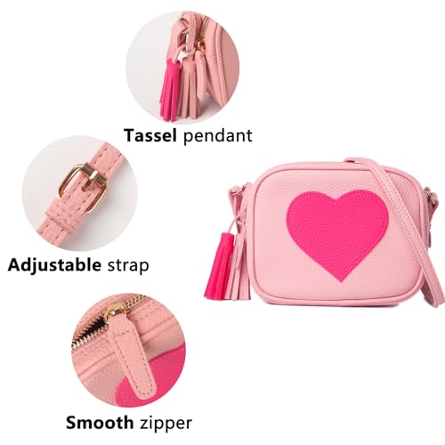 Prlinjsk BOGHP Little Girls Purse, Kids Heart Purse, Cute Crossbody Bag With Small Teens Girls Wallet Gift thumb #3