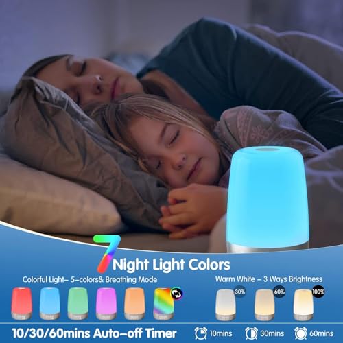 Image of Sunrise Alarm Clock Wake Up Light with Digital LED Display, Bedside Night Lamp with Snooze & Touch Control, Gradual Sunrise Simulation Alarm Clock for Bedroom