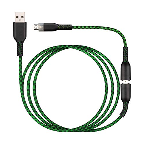 NiTHO Cable de Carga y Desmontable Compatible con los Mandos de Xbox One, Cable de Carga Extra Largo de 3 Metros con Conector Magnético (1 Pieza, Verde) Cover