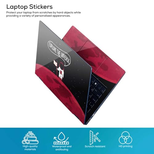 Image of Galaxsia Universe Full Body Vinyl Laptop Skin /Sticker /Cover Upto 15.6 Inches Laptops Laminated-Removable-HD Quality Compatible for Hp-Dell-Sony-Lenovo-Asus etc.(15x10 Inches)