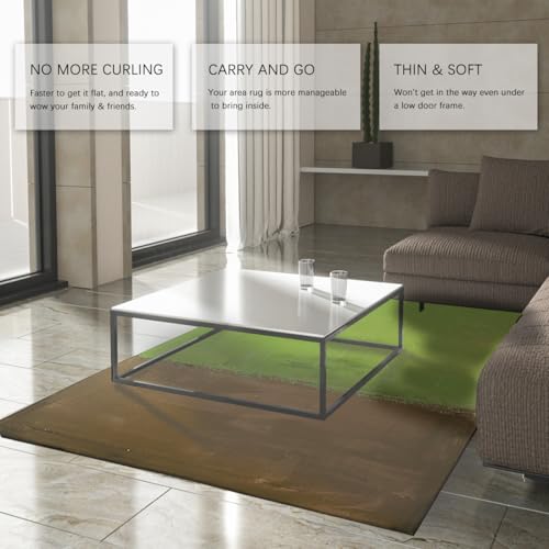 Tapis orange jaune lavable pour réveiller la déco du salon - 4