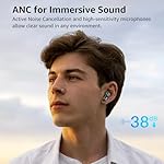 TOZO Hybrid Active Noise Cancelling Wireless Earbuds, 10mm Drivers Deep Bass Stereo Sound, 4 Mics Smart ENC AI Calls, 32 EQ Customization via App, Bluetooth 5.4 Headphones, Crystal Case Design - Image 3