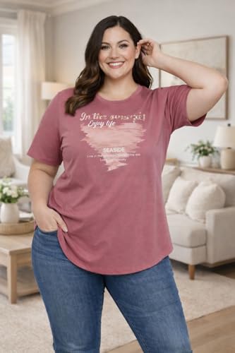 Image of In Love Women's Graphic Printed Cotton Plus Size Longline T-Shirt | Cotton fabric - soft longline T-shirt with easy plus-size fit