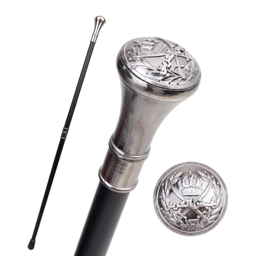 The Middle Ages Sword Cross Totem Relief Walking Cane Fashion Walking Stick Gentleman Luxury Crosier Knob Walking Stick 93cm