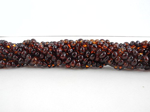 Genuine Baltic Amber Beads Strands Rounded Nuggets Medium Cognac Alluregem 62980 #TOP5