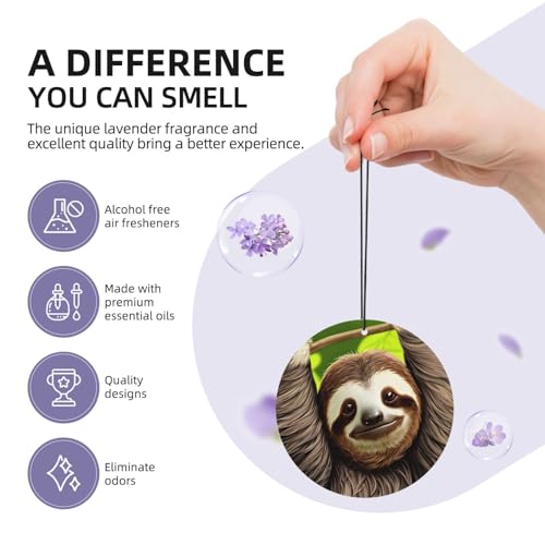 Hojas ambientadoras para auto Cute Sloth miniatura 5