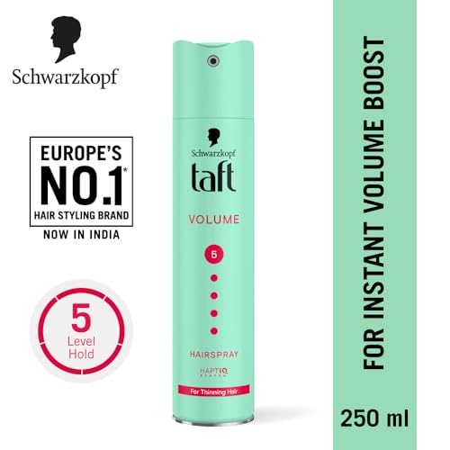 Image of Schwarzkopf Taft Volume Hair Spray Hold Level 5, Hair Mousse for Fine and Thinning Hair, Volumising Mousse that Prevents Blow-Dry Damage, Non-Sticky, Vegan Formula - 250 ml (Pack of 2)