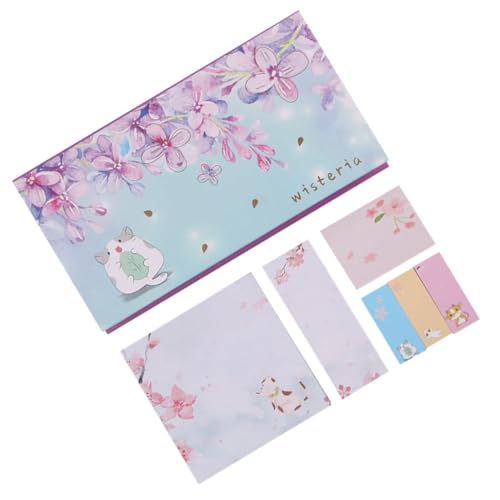 DINHEAROM 星空便条紙 自己粘着式メモパッド 付箋紙 桜デザイン 柄入り 携帯便利 学校 オフィス用 書きやすく再利用可能