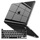 IBENZER Compatible with MacBook Pro 13 Inch Case M2 M1 2026 2025 2024 2023 2022 A2338 A2289 A2251 A2159 A1989 A1706 A1708, Hard Shell Case & Keyboard Cover for Mac Pro 13, Crystal Black, T13CYBK+1