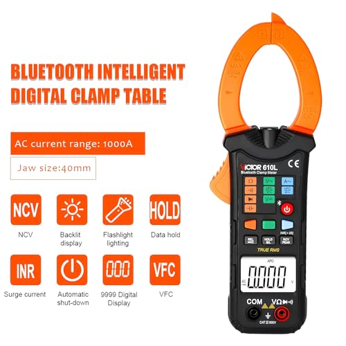 Medidor de pinza digital RuoShui 610L con pantalla LCD máxima 9999 y Auto Rango miniatura 2