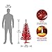 National Tree Company Pre-Lit Artificial Christmas Tree, Red Tinsel, White Lights, Includes Stand, 4 feet