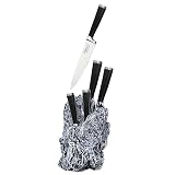 STONELINE® EXCALIBUR® Messerblock, bestückt, 6-teilig, rostfreier Spezialklingenstahl, Inklusive Schleifstein