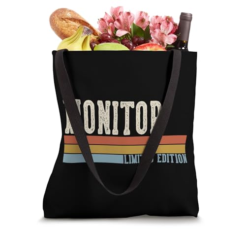 Monitor Week Retro Vintage Back To School Day Tote Bag miniatura 4