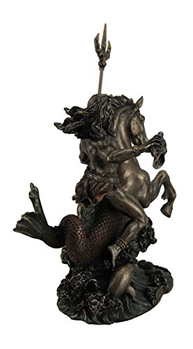 Estatua Poseidón Dios Griego del Mar de Metal miniatura 3