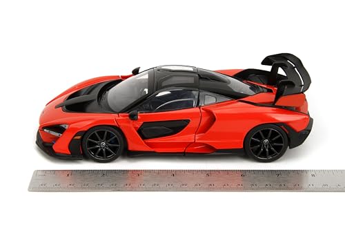 Jada Toys McLaren Senna - Fast & Furious 1:24 Scale Die-Cast Vehicle – Detailed Interior, Opening Hood, Doors, and Trunk – Collectible Model Car for Ages 8+ - Orange/Black - Image 4