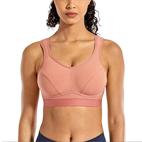 Sujetador deportivo rosa de alto impacto talla 100G sin relleno 2