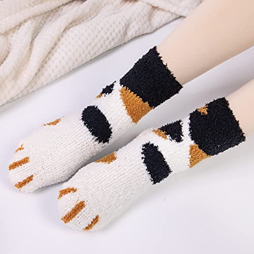 Image of Loritta 6 Pairs Womens Fuzzy Socks, Winter Warm Fluffy Slipper Socks