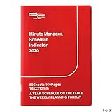 ハイタイド 手帳 2020年 3月始まり A5 ウィークリー レフト ミニットマネージャー レッド 20SX1