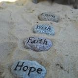Fairy Saying Stepping Stones Set of 4 Hope Faith Love Wish Miniature Fairy Garden Village Accessorie