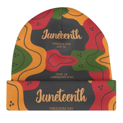 Juneteenth Day Freedom 1865 Kids Beanie Hat for for Girls Boys Children Cap Winter Knitted Chemo Cancer Headwear Accessories Gifts Decoration Black4