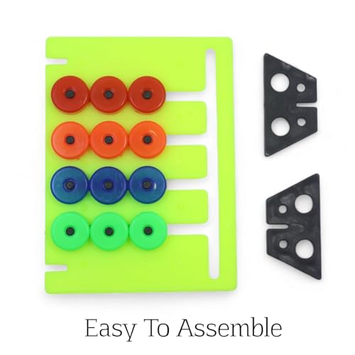 Image of Plastic Color & Pattern Matching Game for Kids - Slide Puzzle, Color Stacker & Shape Sorter Educational Learning Toy for 1-3 Year Old Boys & Girls