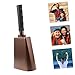 GRIRIW Metal Cowbell with Handle for Cheering and Sports Games Handheld Noise Maker for Parties and Drum Ergonomic Grip for Loud Clear Sound
