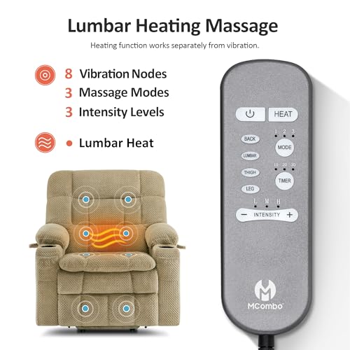 Image of MCombo Dual Motor Power Lift Recliner Chair for Elderly R7894 (Small-Wide)