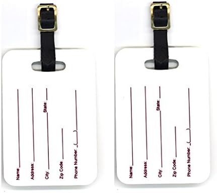 Caroline's Treasures 6020BT Pair of 2 Orange Tabby Cat on The Fence Luggage Tags Luggage Tags for Suitcases Name Travel Tags for Luggage ID Label Bag Tags, Large, Multicolor