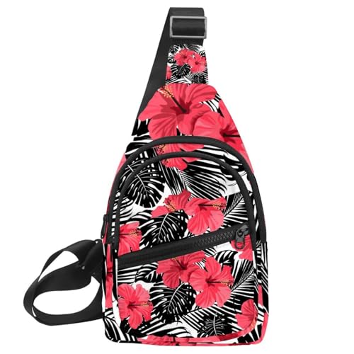 Sac à bandoulière imperméable aux finitions soignées et imprimé végétal haut de gamme