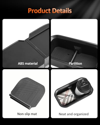 Image of CDEFG for 2025 2026 Nissan Kicks Center Console Cup Holder Organizer Insert TPE Accessories