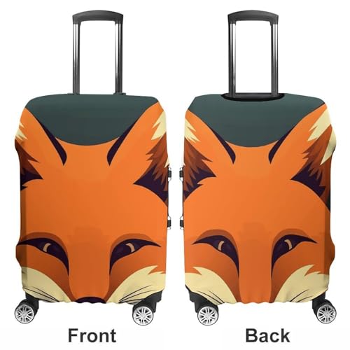 A Fox Image Luggage Cover, Washable Elastic Suitcase Cover Protector Fit 18-32 Inch Luggage3