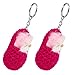 ifundom 2Pcs Gato Durmiendo en Zapatillas Muñeca de Juguete de Peluche de Piel Mini Gatito en Zapatos Llaveros Lindo Llavero Colgante Encanto Ornamento para Niños Niñas Bolso Bolso