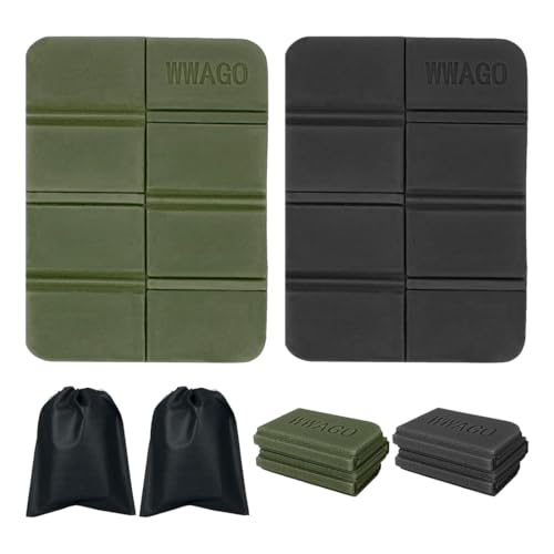 DOKRIN Colchonetas de espuma para dormir para el camping 2 colchonetas plegables para exteriores con 2 bolsas de almacenamiento. Cojines impermeables y portátiles para estadios