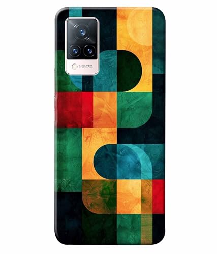 Image of Pattern Colorful Printed Hard Back Case Cover & Compatible for Vivo V21 5G (Multicolor) - D1812