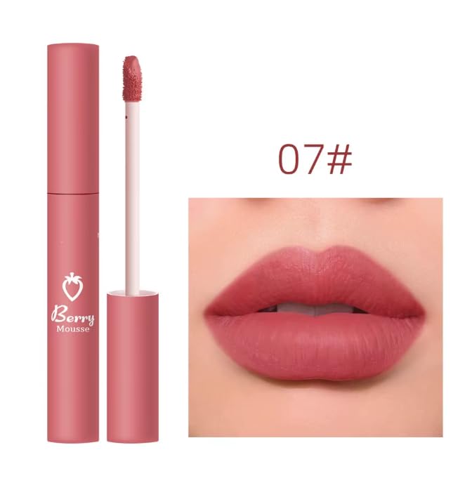 Matte Lipstick Nude Lipstick Long-lasting Waterproof (7), 3 ml (Pack of 1) - Image 2