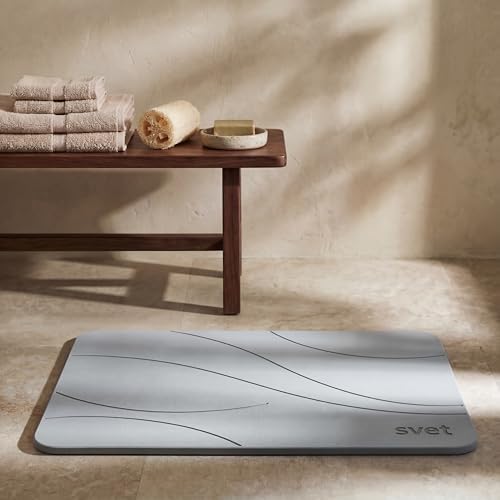 Svet - Alfombra Diatomita Baño - Secado Rápido y Ultra Absorbente...