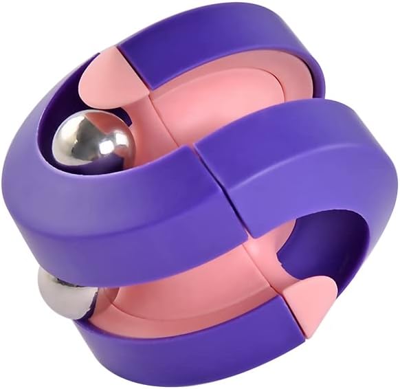 NARAYANMUNI Relieve Stress Orbit Ball Fingertip Gyroscope Toy, Pinball Gyro Cube,3 + Years Spinning Toys-Purple