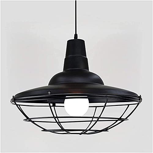 Lustre rétro loft industriel avec suspension en fer forgé unique pour couloir et allée