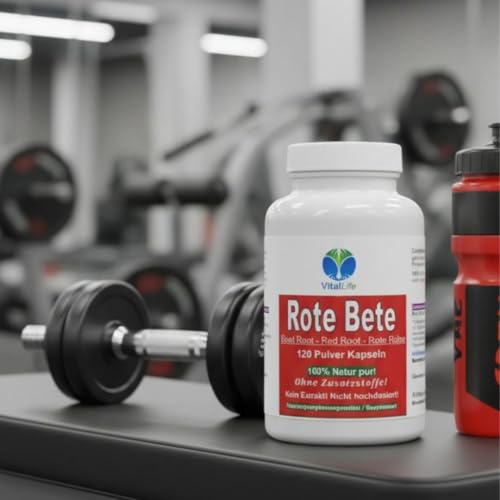 Rote Beete Kapseln von Topjess 360 Kapseln reines Wurzelpulver
